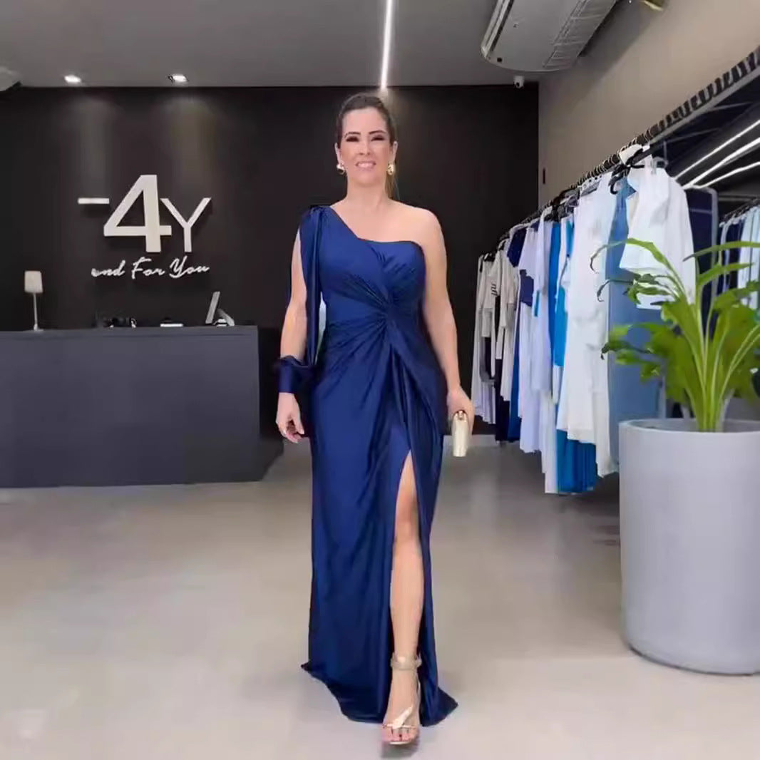 Women's Spring Dress Fashionable Temperament Cinched Waist Dresses