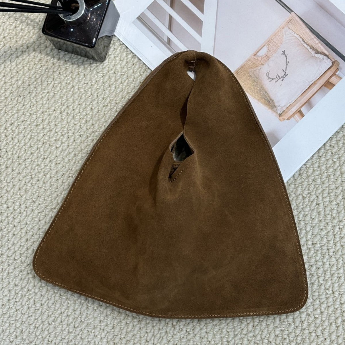 Women's Cowhide Triangle Genuine Leather Large Capacity Bags