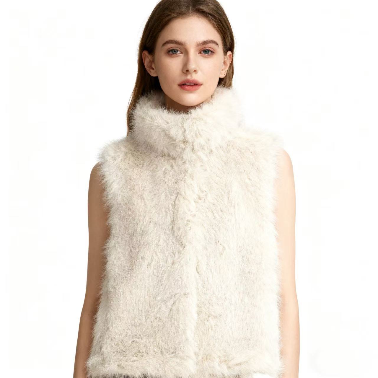 Stylish Trendy Wild Artificial Fur Effect Vests