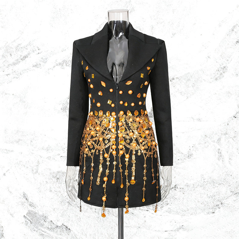Women's Small Temperament Slimming Long Sleeve Dress Blazers