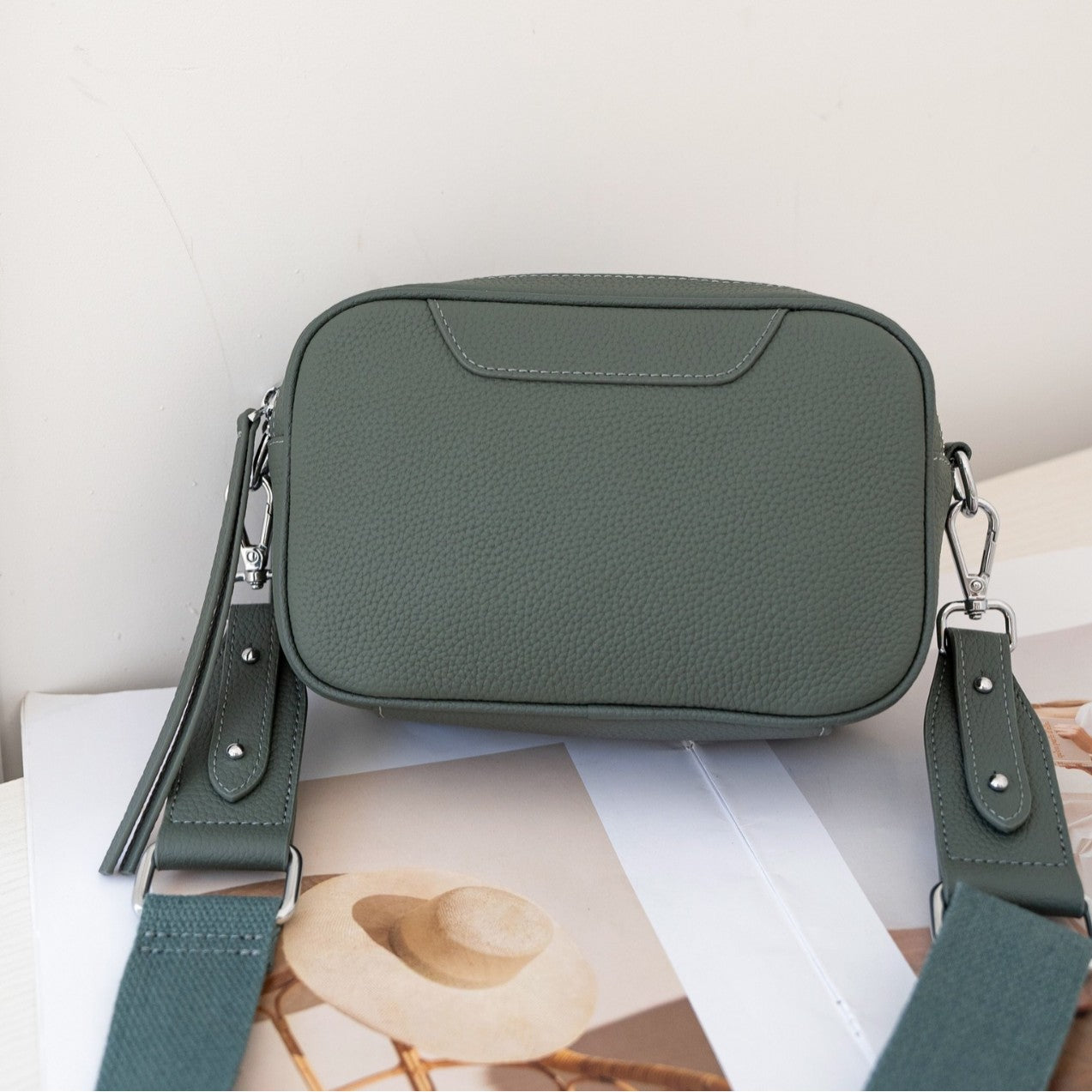 Elegant Women's Nine First Layer Cowhide Crossbody Bags