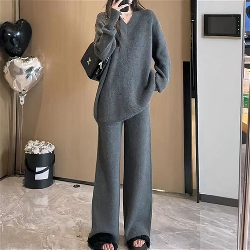 Style Pullover Wide Leg Casual Fashion Suits