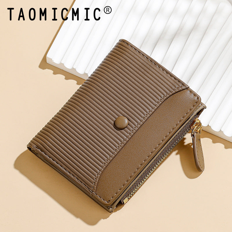 Women's Short High-grade Two-fold Thin Multiple Slots Ladies Wallets