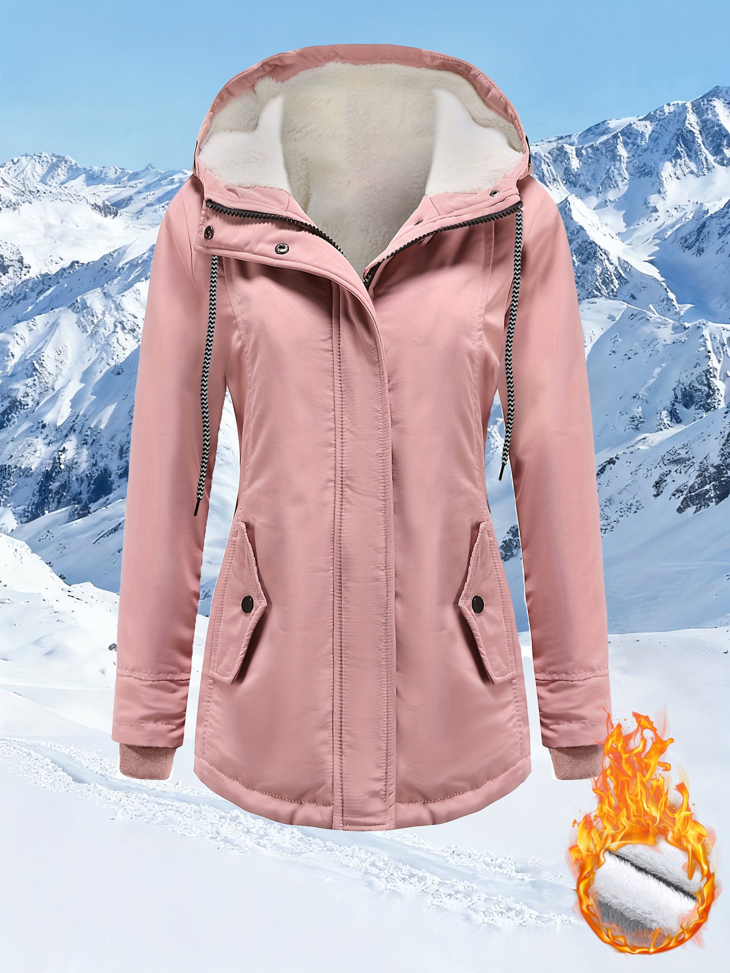 Women's Innovative Fleece-lined Thickened Cotton For Coats