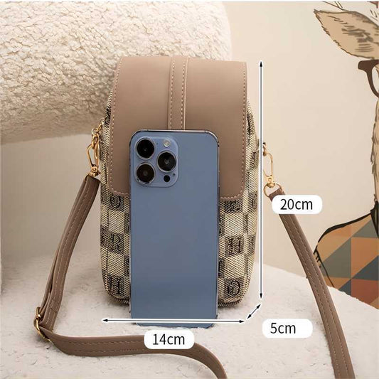 Women's Popular Mobile Printed Soft Leather Phone Bags