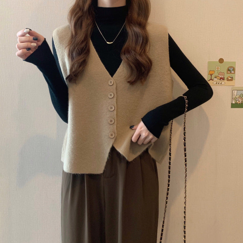 Women's Early Knitted Bandage Dress Small Waistcoat Women's Vest