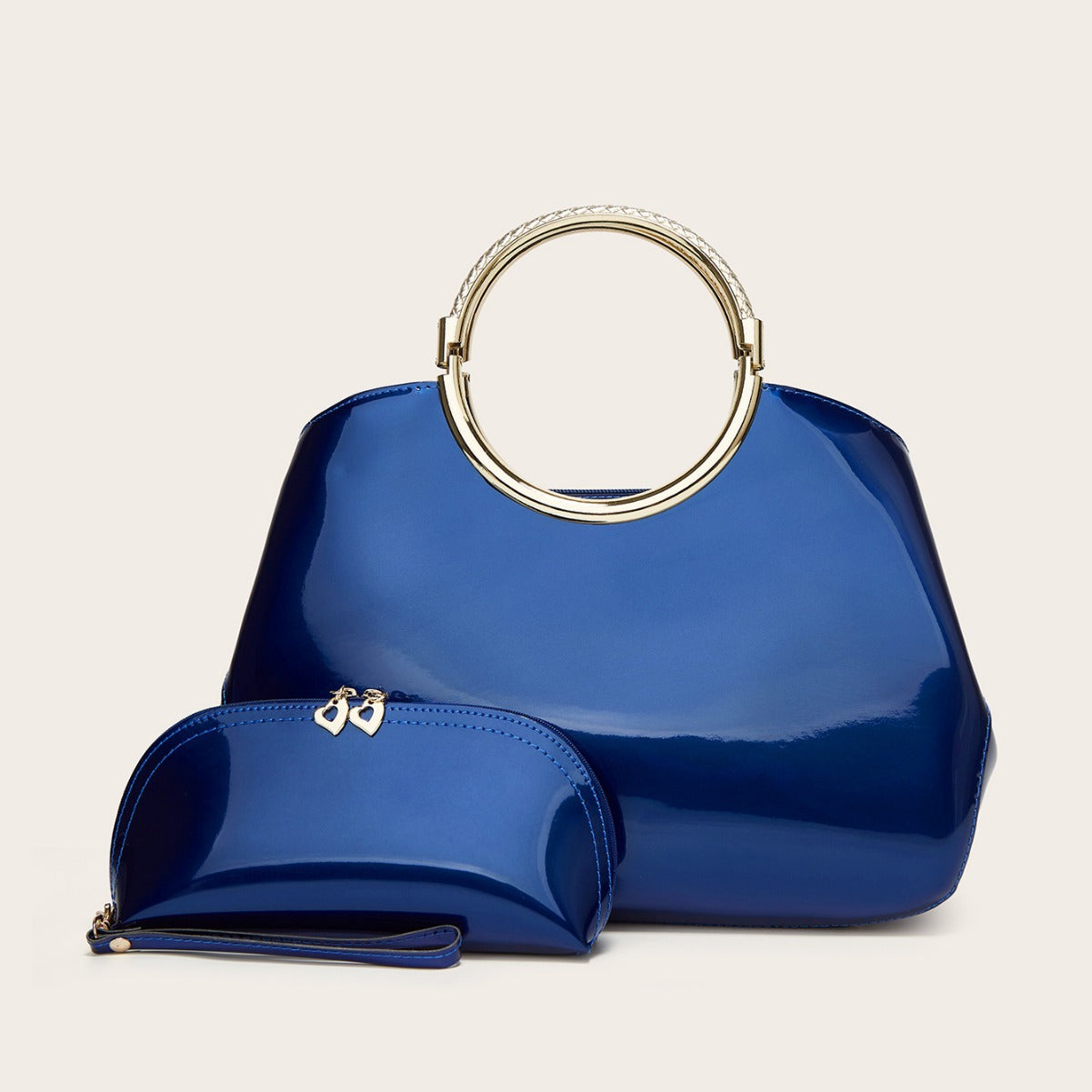 Women's Fashion Patent Leather Red Bridal Handbags