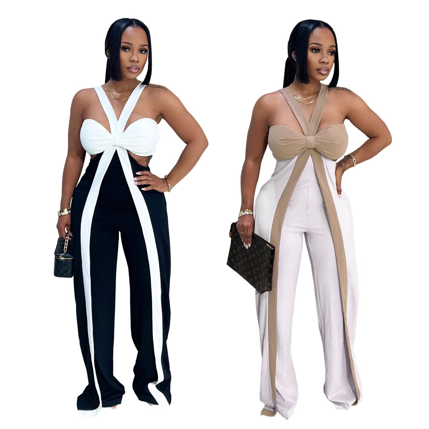 Women's Wear Sexy Shoulder Strap Tube Casual Jumpsuits