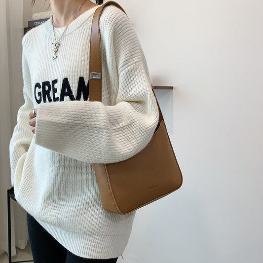Women's Autumn Style High-grade Retro Minimalist Underarm Bags