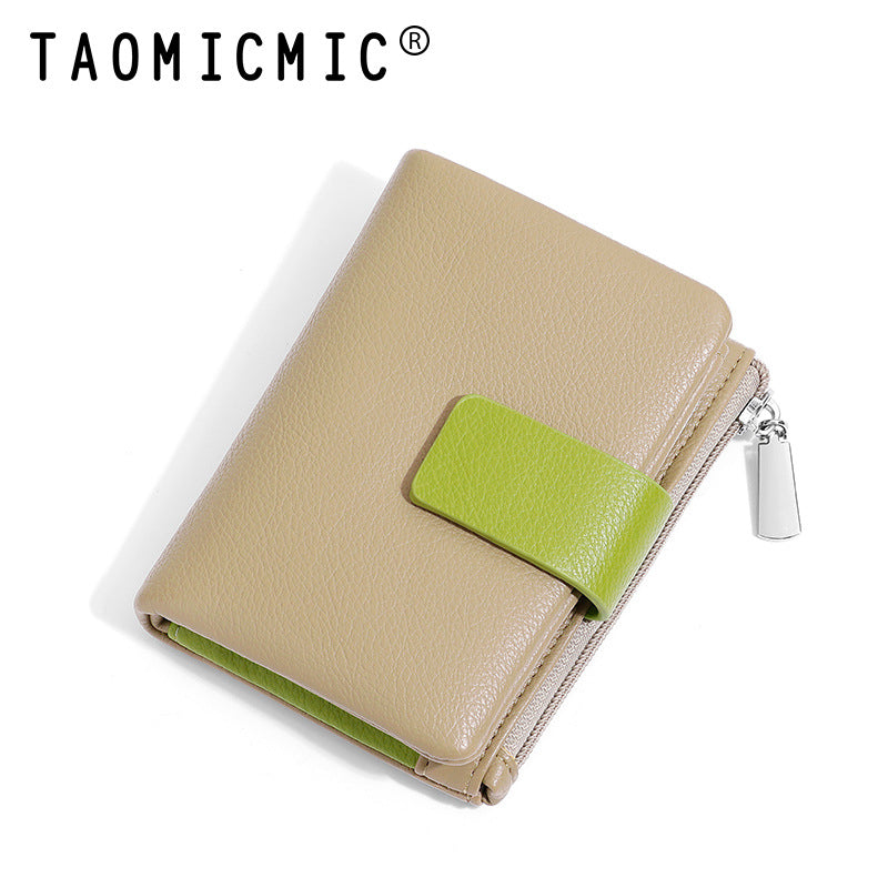 Women's Short High-grade Two Fold Multiple Slots Ladies Wallets