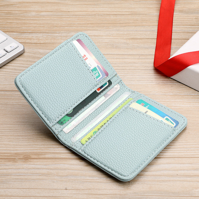 Men's Female Clamp Driving License Leather Card Holder