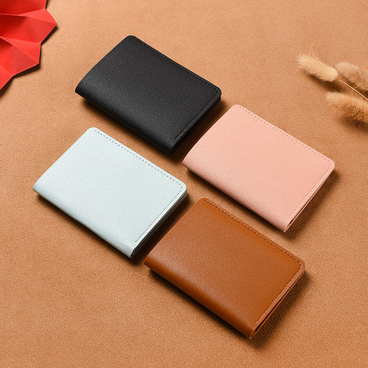 Women's Short Simple Mini Thin Folding Driving Ladies Wallets