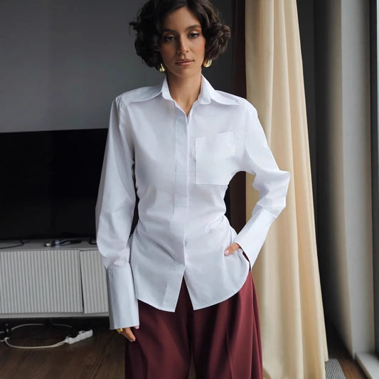 Women's Elegant Casual Solid Color Polo Collar Suits