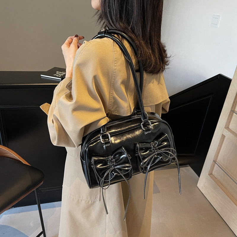 Bow Underarm Female Winter Hand Holding Bags