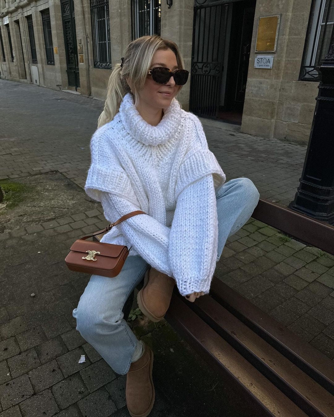 Women's Pullover Fluffy Long Sleeve Turtleneck Sweaters