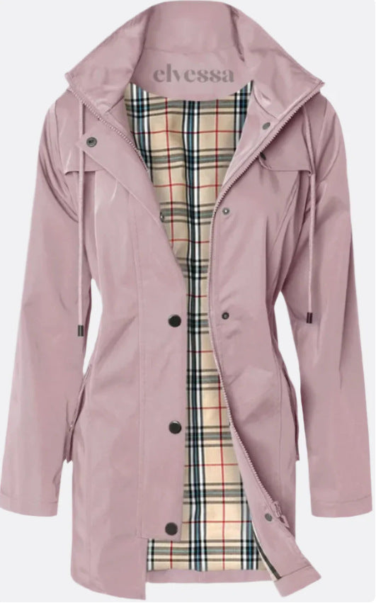 Women's Outdoor Shell Cinched Hoodie Clothes Raincoat Coats