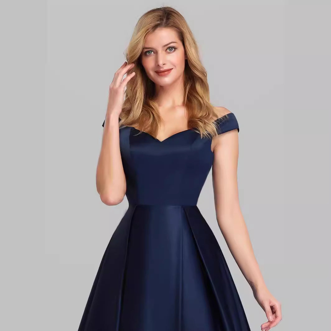 Women's Solid Color Long Retro Formal Dress Dresses