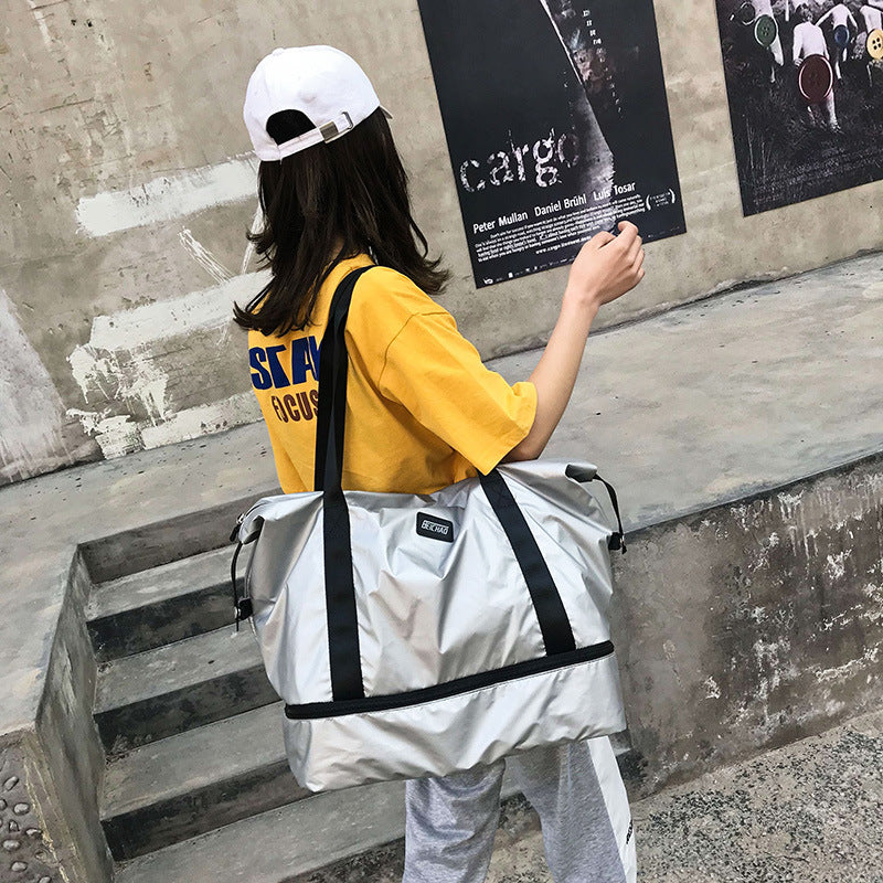 Women's Style Short Trip Dry Wet Separation Travel Bags