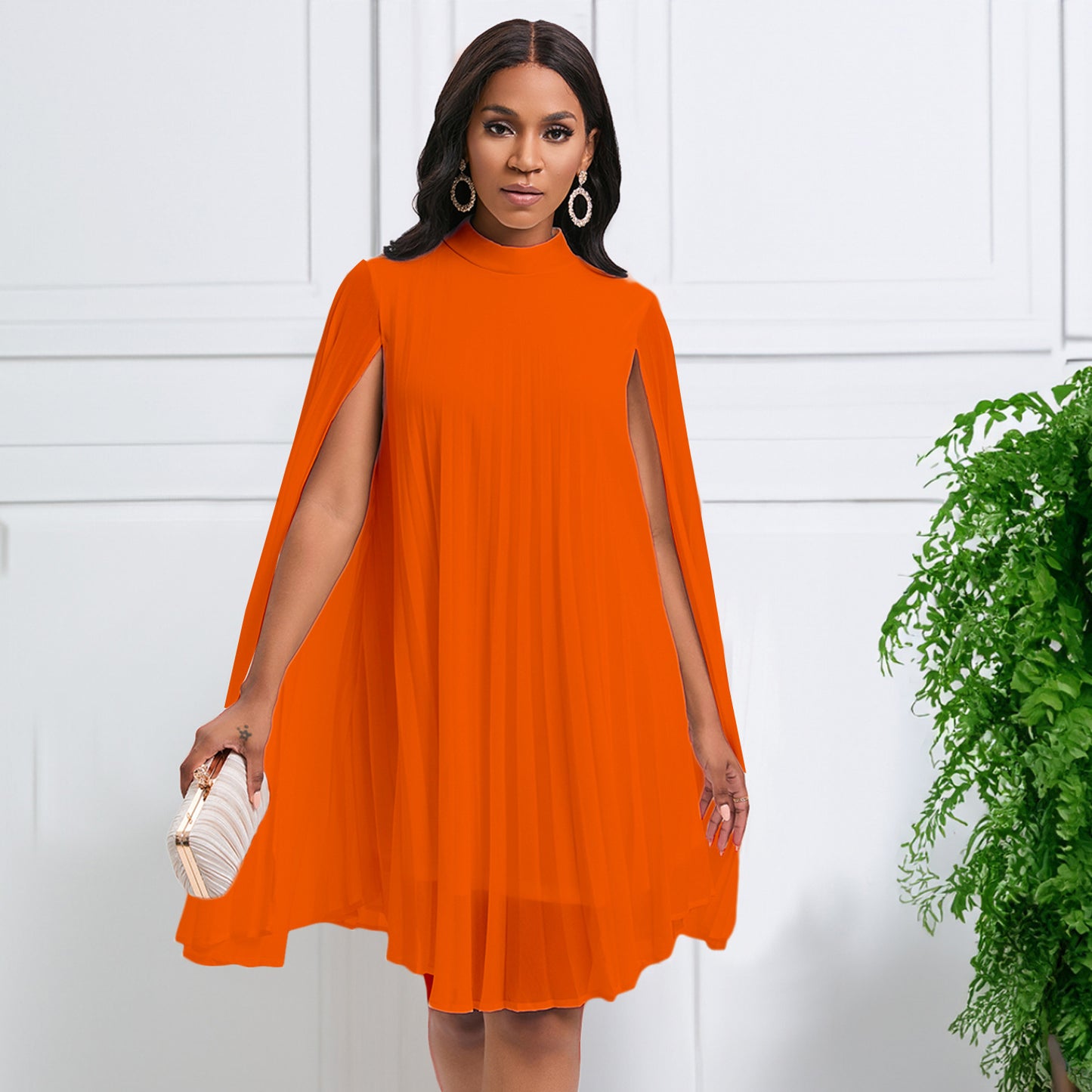Women's Fashionable Chiffon Pullover Cloak Batwing Sleeve Plus Size