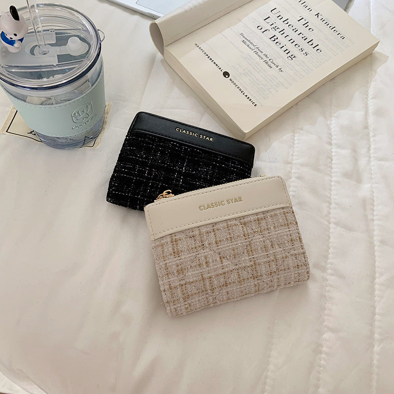 Women's Short Classic Style Large Capacity Solid Ladies Wallets