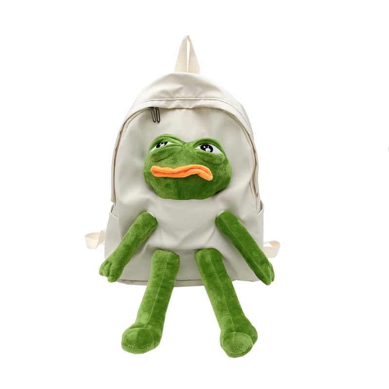 Frog Doll Korean Style Large Capacity Middle School Students' Schoolbags