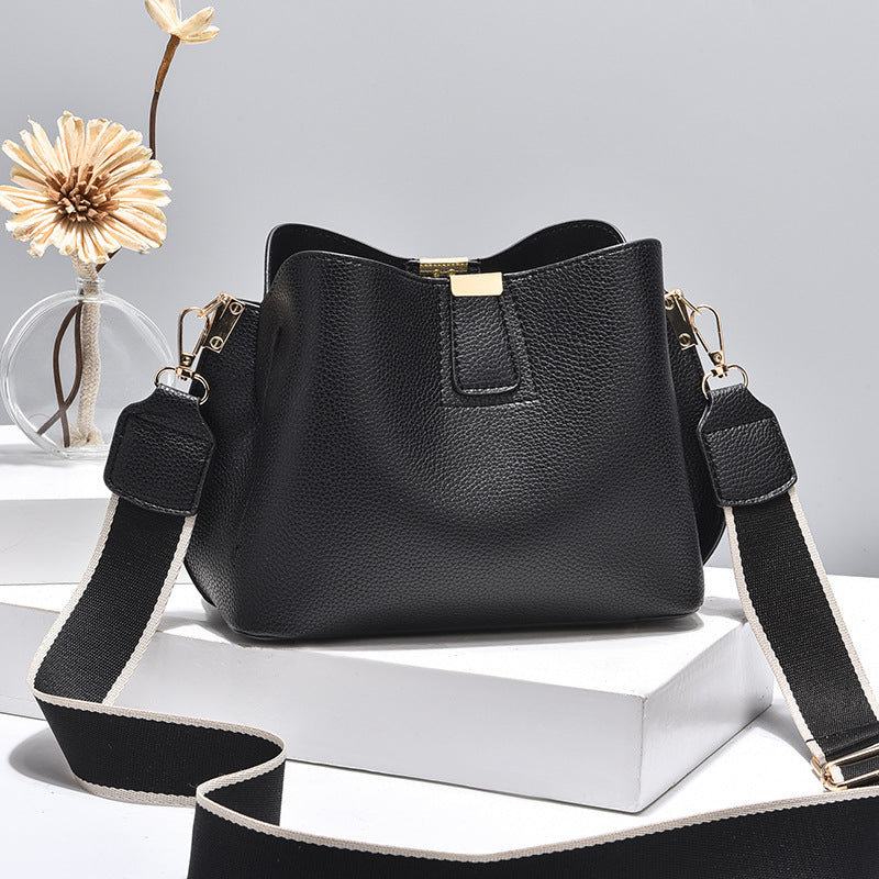 Women's Texture Soft Leather Large Capacity Temperament Crossbody Bags