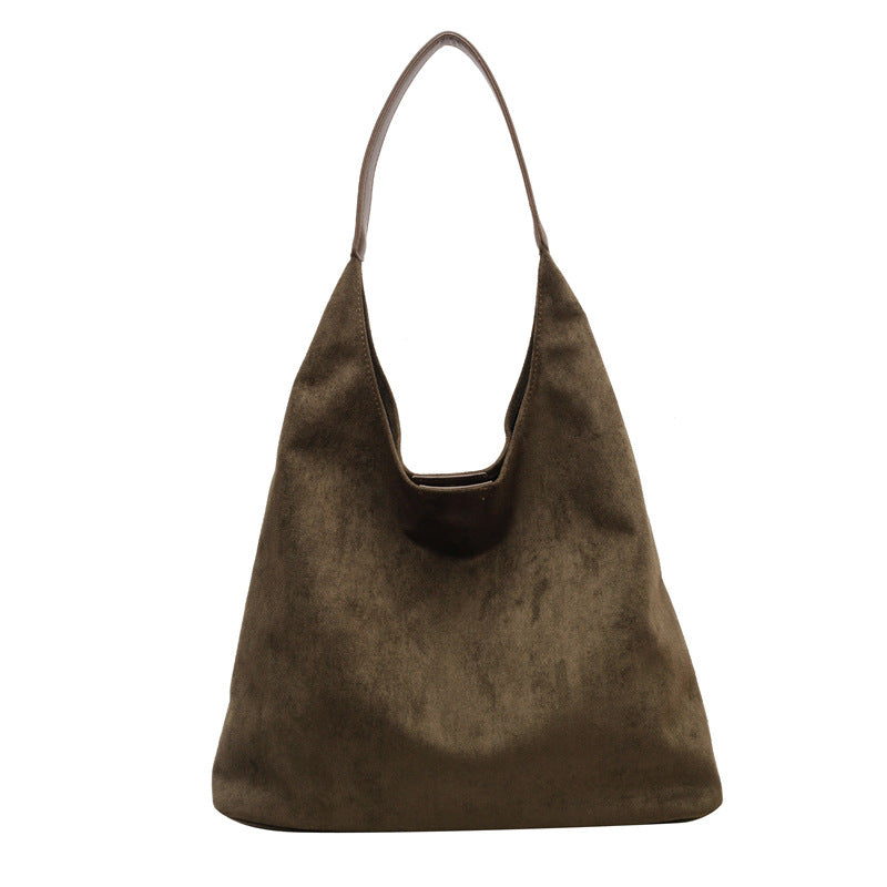 Women's Vintage Suede Bread Popular One Underarm Armpit Bags