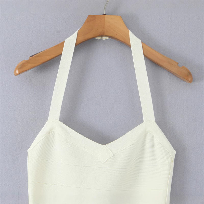 Women's Spring Design Sense Minority Halter French Dresses