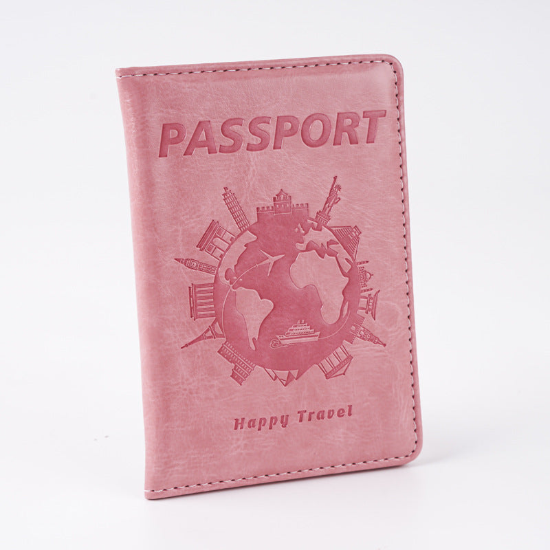 Fun Earth Embossing Lightweight Passport Cover Position Card Holder