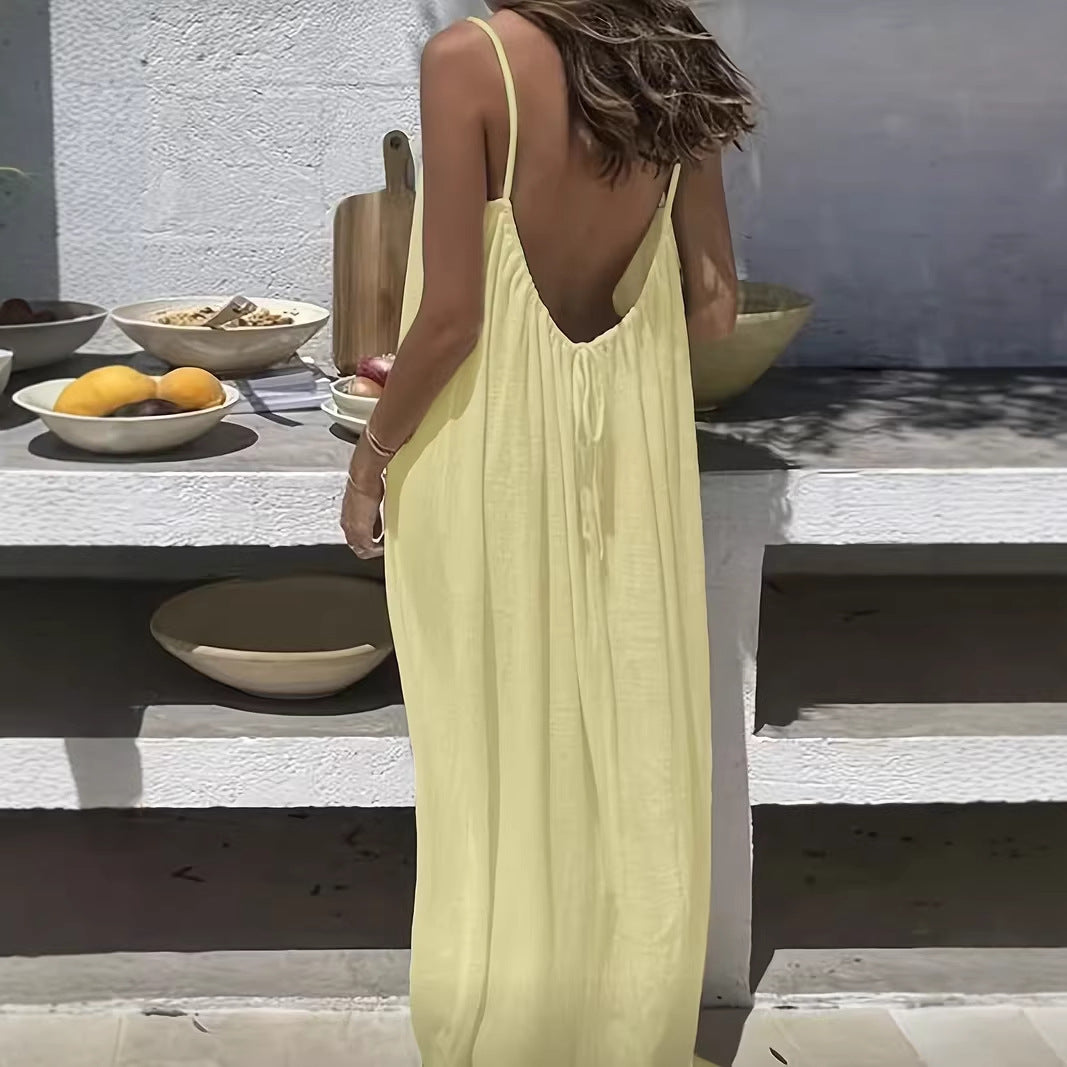 Slip Summer Vacation Style Loose Home Dress