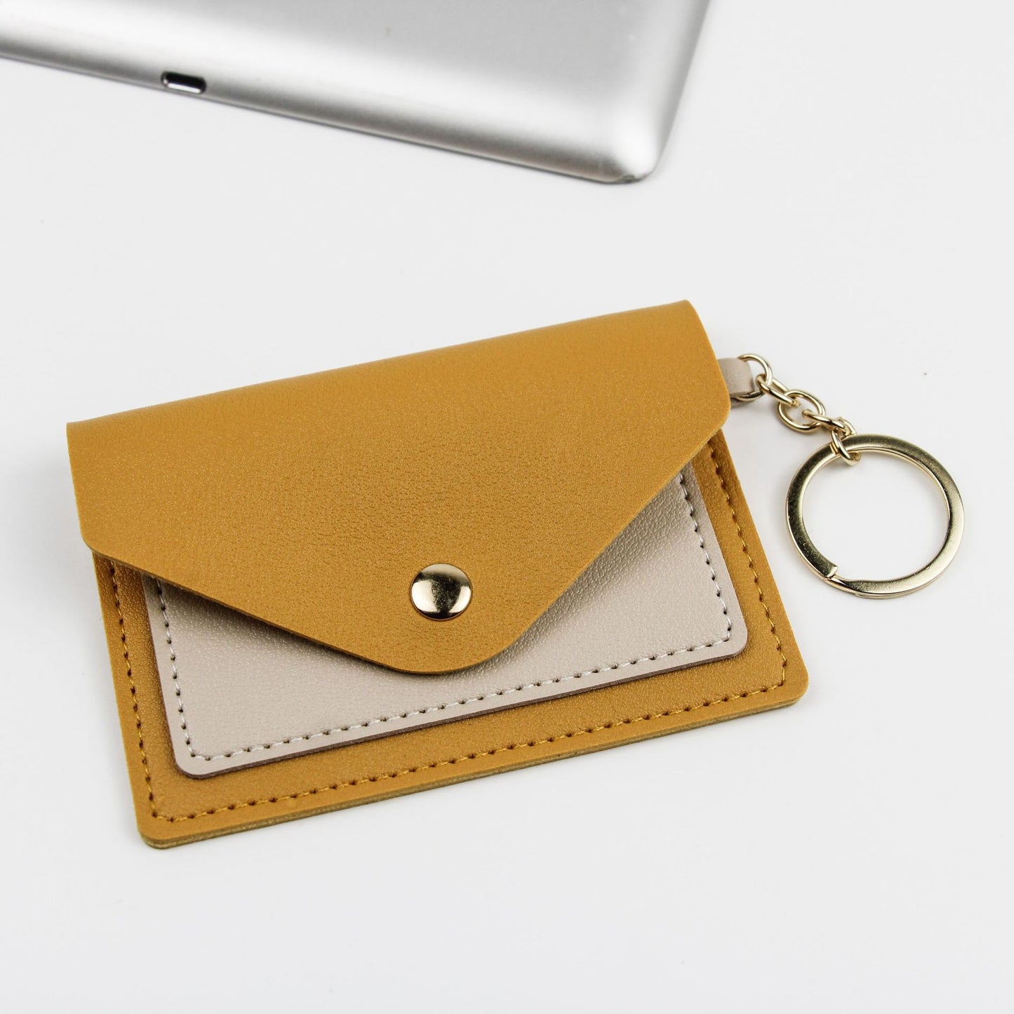 Candy Color Simple Thin With Cover Card Holder
