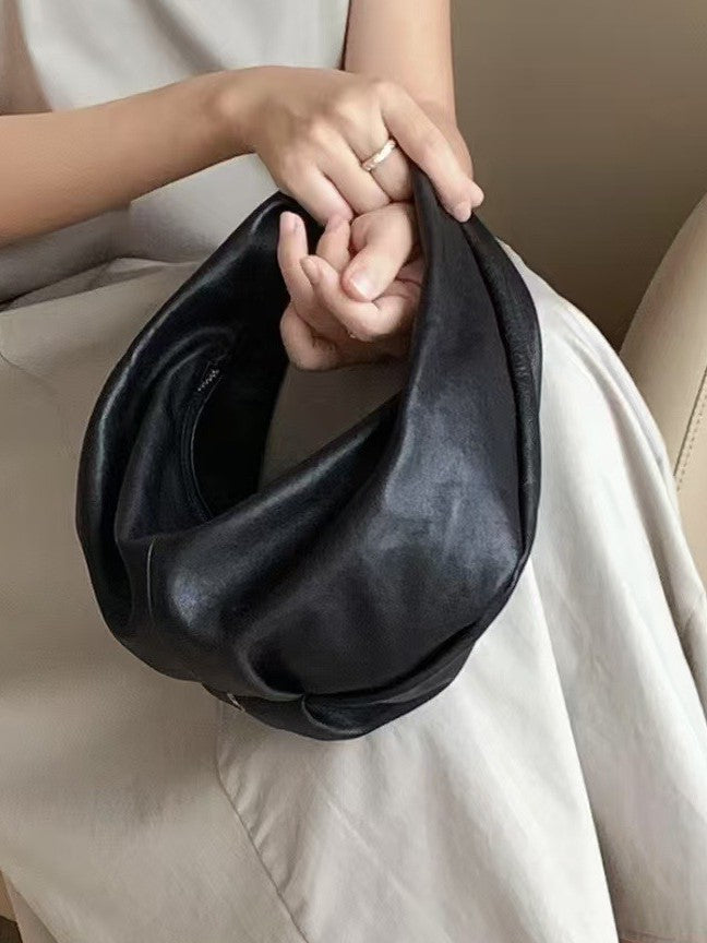 Women's Sheepskin Cloud Genuine Leather High-grade Portable Small Square Bags