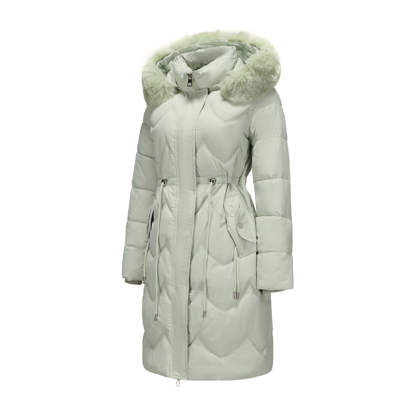Women's For Winter Big Fur Collar Mid-length Coats