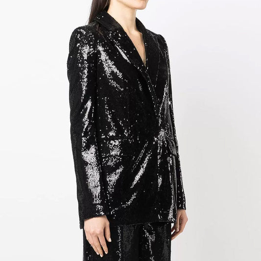 Women's Fashion Sequin Profile Quality Business Blazers