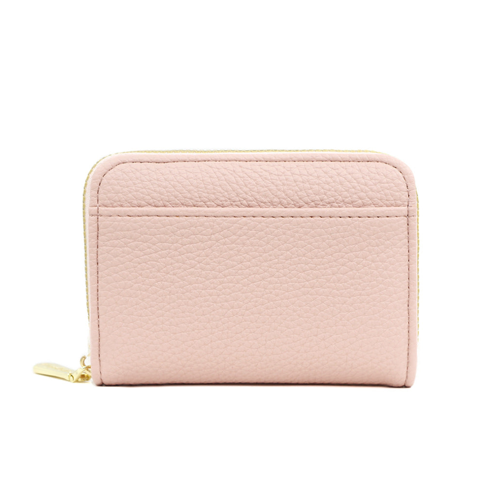 Simple Soft Lychee Pattern Large Surface Card Holder