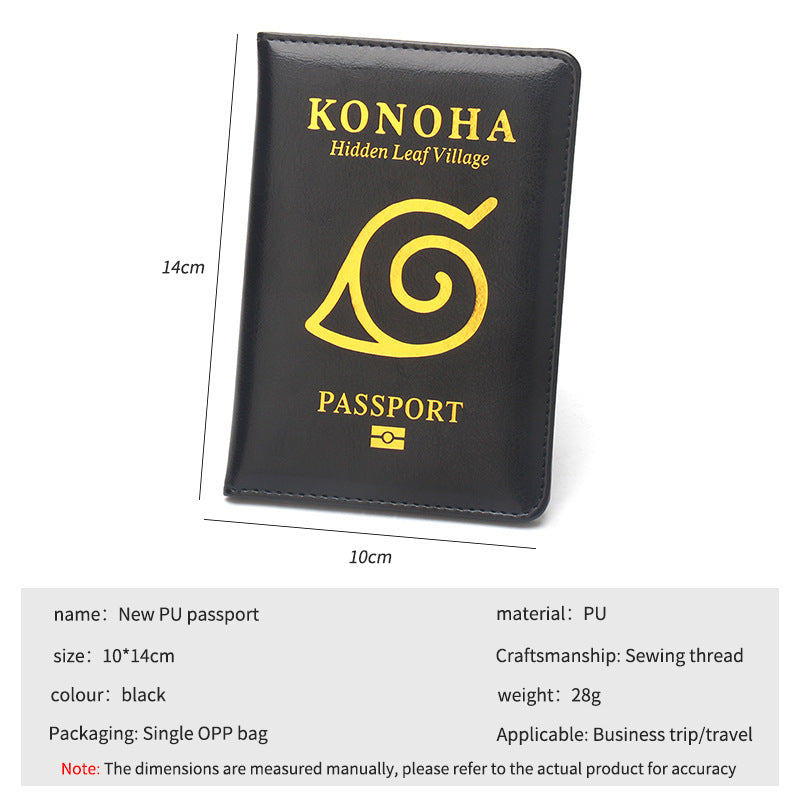 Anime Peripheral Passport Comic Pattern Leather Id Package
