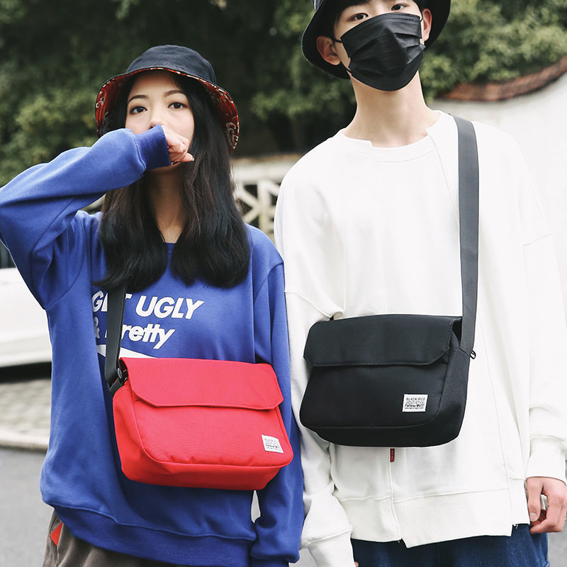 Men's Fashionable Canvas Message Style Simple Vintage Wide Men's Messenger Bags
