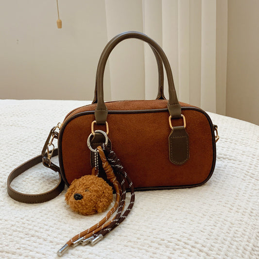 Popular Niche Suede Female Retro Easy Matching Crossbody Bags