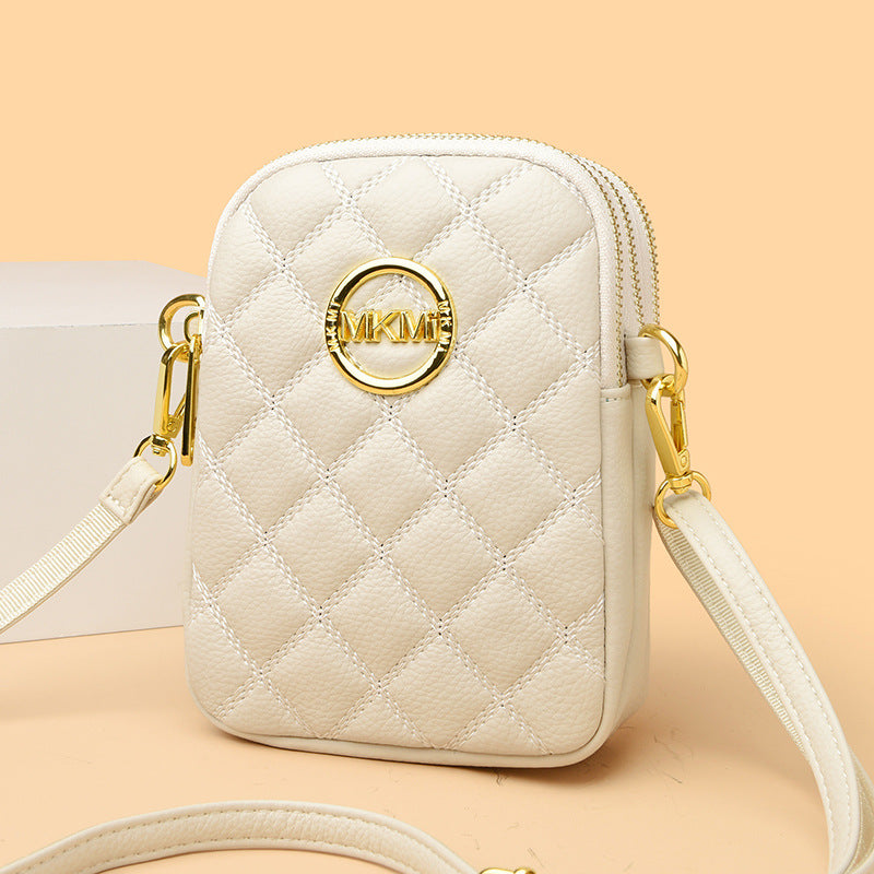 Women's Summer Soft Leather Simple Independent Mobile Bags