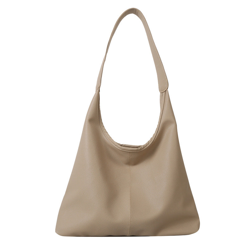 Soft Leather Large Capacity Fashion Retro Commuter Tote Bags