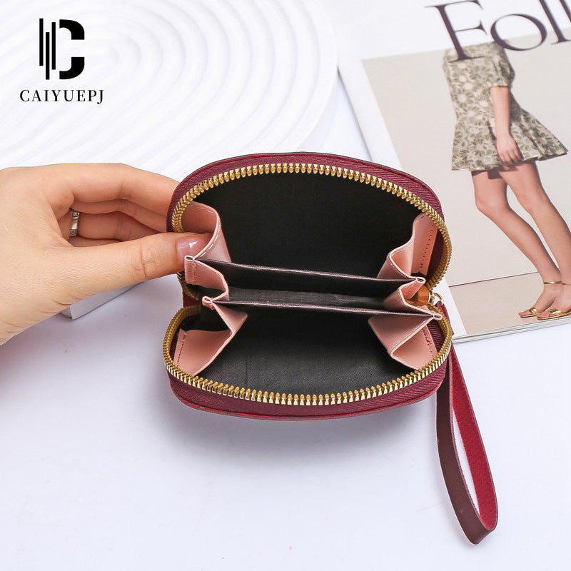 Women's Solid Color Access Cover High Sense Large Card Holder