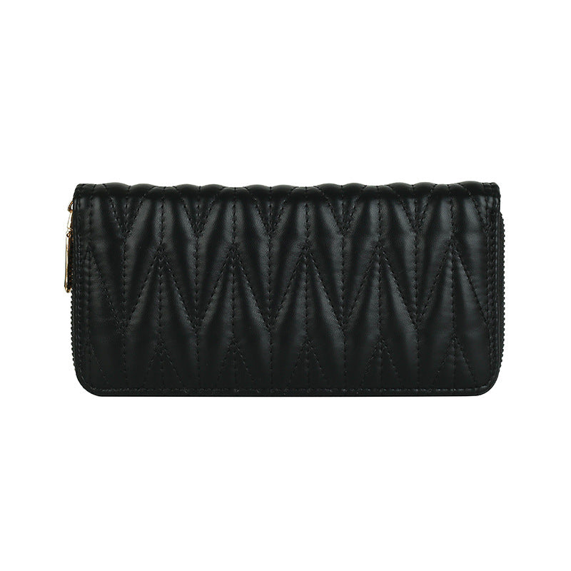 Women's Long Embroidery Thread Mobile Tide Ladies Wallets