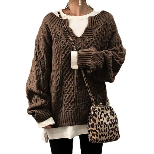 Trendy Innovative Popular Hemp Pattern Casual Sweaters