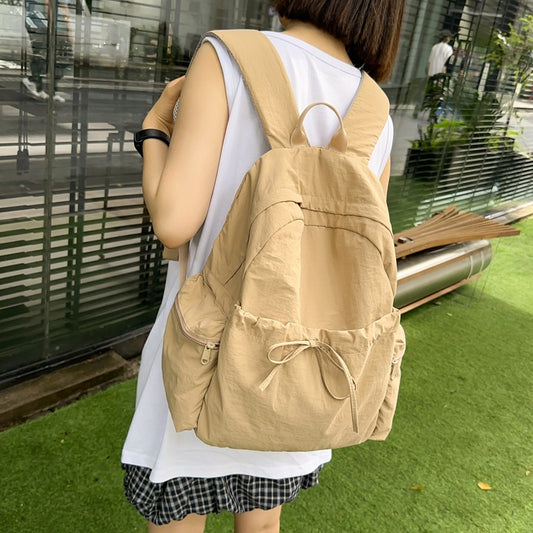 Women's Junior's Summer Fresh College Style Solid Backpacks