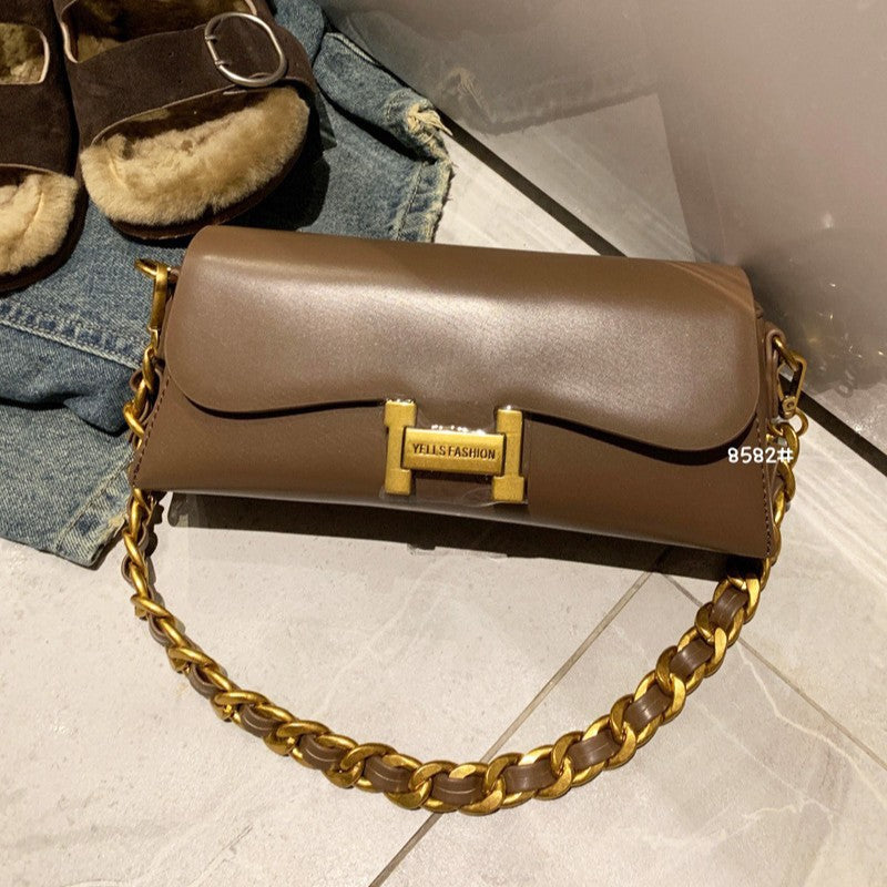 Women's Retro Chain Underarm High Sense Commute Armpit Bags