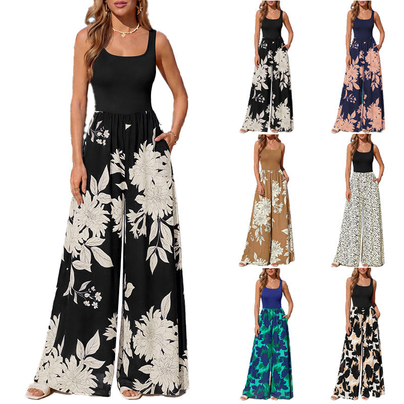 Women's Summer Casual Sleeveless Square Collar One-piece Clothing