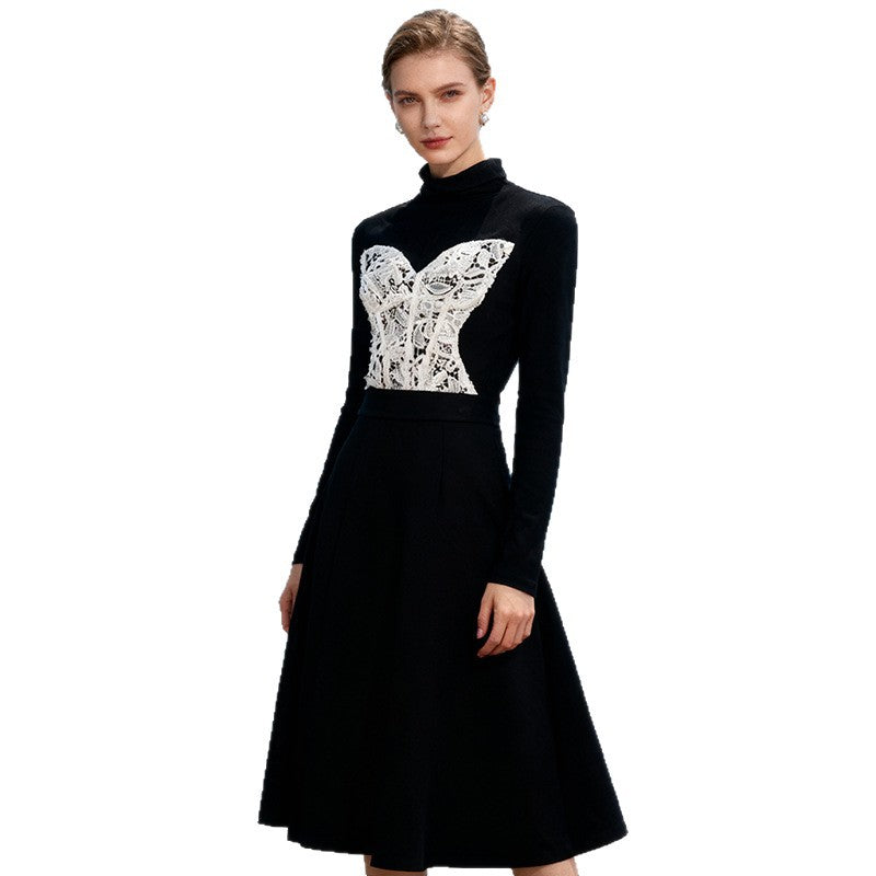 Women's Lace Collage Autumn High Sense Slim Fit Blouses