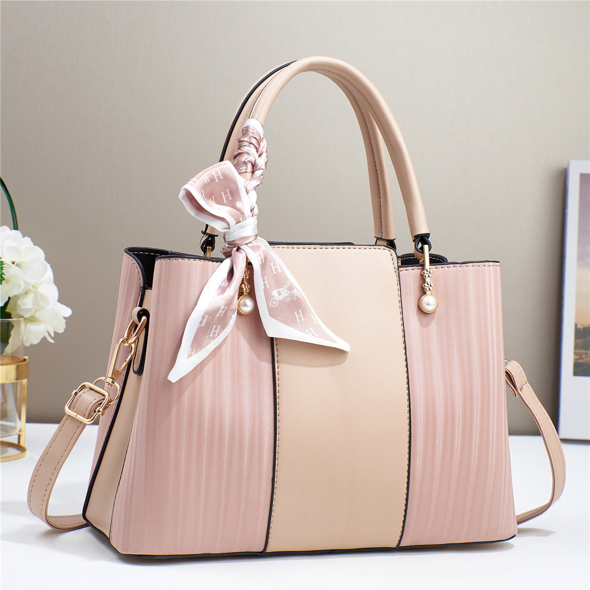 Women's Mother Korean Style Simple Fashionable Big Handbags