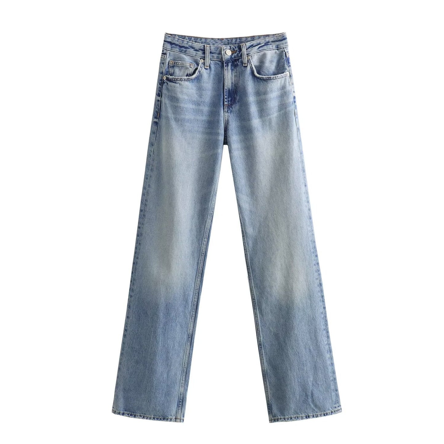 Women's Retro Denim For Slim Fit Mop Jeans