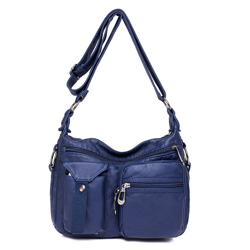 Women's Washed Leather Mother Fashionable Large Capacity Bags